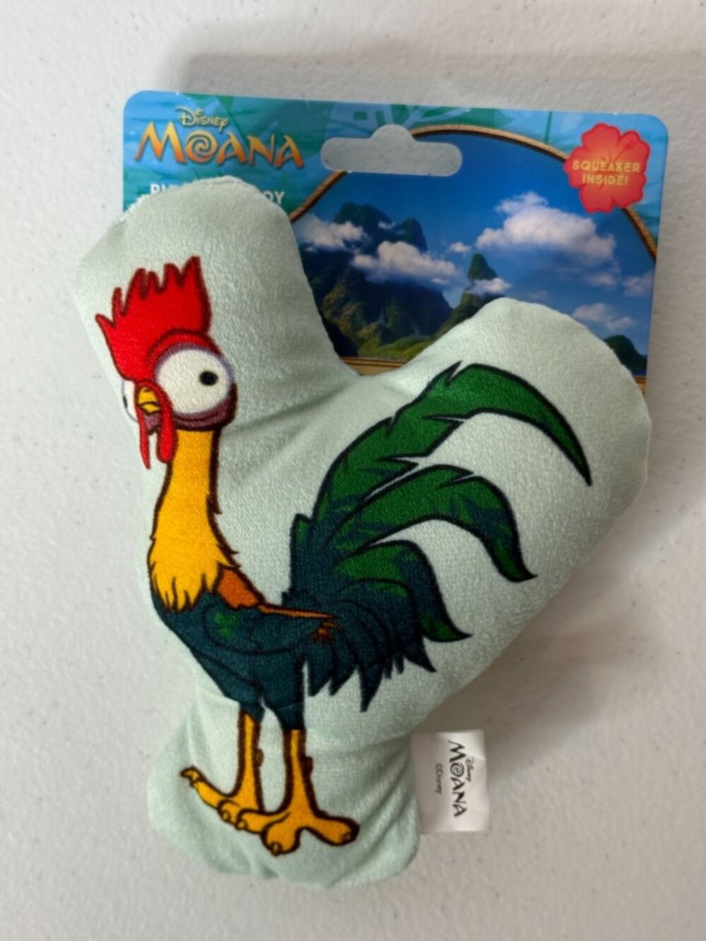 Disney Moana Hei Hei Plush Dog Toy Squeaker Rooster Character New